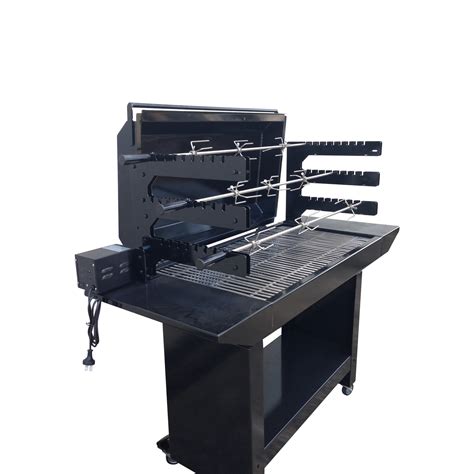 New Australian Made 3 Tier Chain Driven Rotisserie Charcoal Grill Bbq