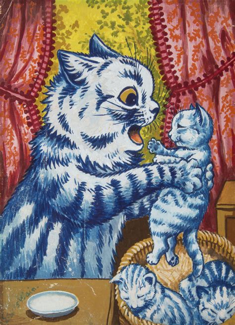 Wain did traditional paintings as well, right up until his death. The Colorful, Dancing, Psychedelic Cats of Louis Wain - Artsy