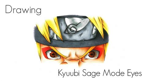 Drawing Narutos Kyuubi Sage Mode Eyes Youtube