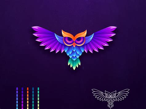 Colorful Owl Logo By Lelevien On Dribbble