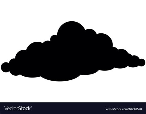 Cloud Sky Silhouette Icon Royalty Free Vector Image
