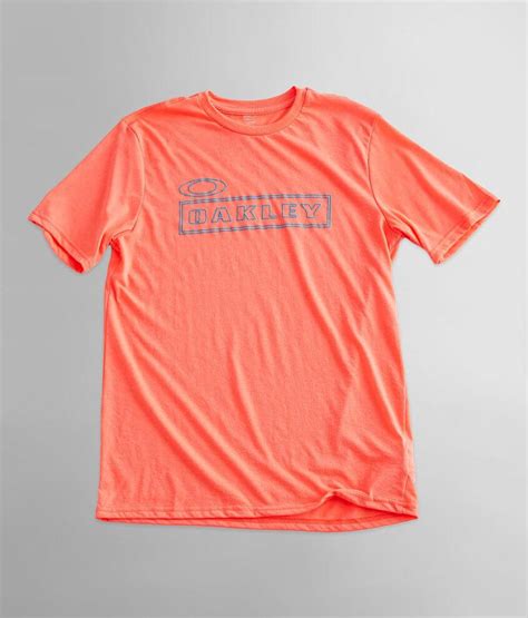 Oakley Outline Neon O Hydrolix T Shirt Mens T Shirts In Coral Glow