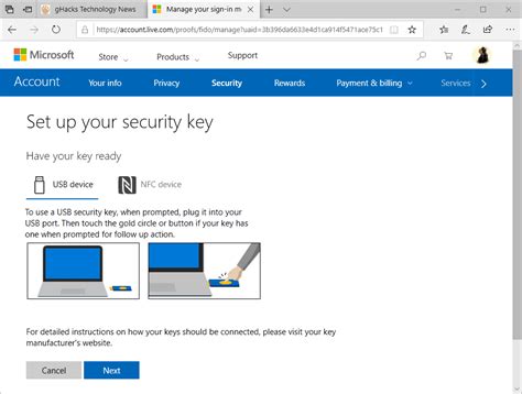 How To Set Up A Security Key For Your Microsoft Account