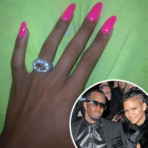 Diddy Engaged Cassie Shows Off Diamond Ring But E Online