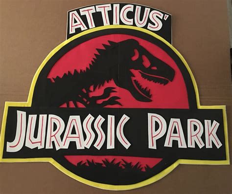 Jurassic Park Party Sign Etsy