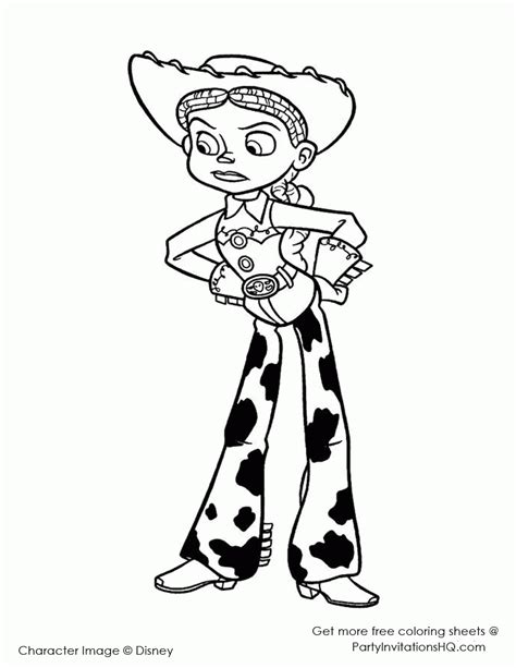 Toy Story Coloring Pages Jessie Valentine V4q