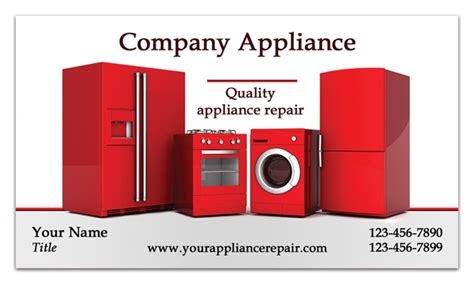 Appliance Repair Business Cards Home Design Ideas