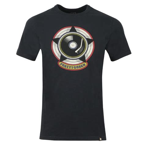 Pretty Green Vinyl Print T Shirt Oxygen Clothing