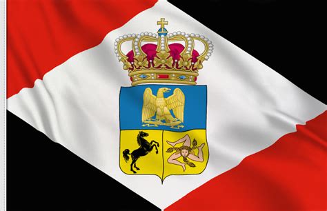 Stemma tra il 1266 e il 1435. Bandiera Napoleonica Regno di Napoli 1808 in vendita.