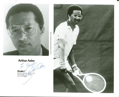 Lot Detail Arthur Ashe Signed 8 X 10 Black And White Photograph Tpa