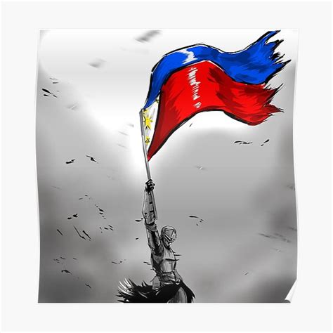 Philippine Flag Poster For Sale By Maharlikaarts Redbubble
