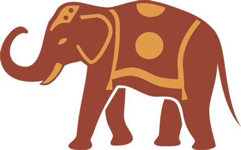 Gajah Kurung Domain Publik Vektor