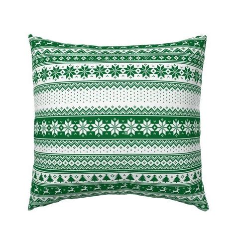 Nordic Winter Pillow Sham Scandinavian Christmas By Sssowers Etsy In