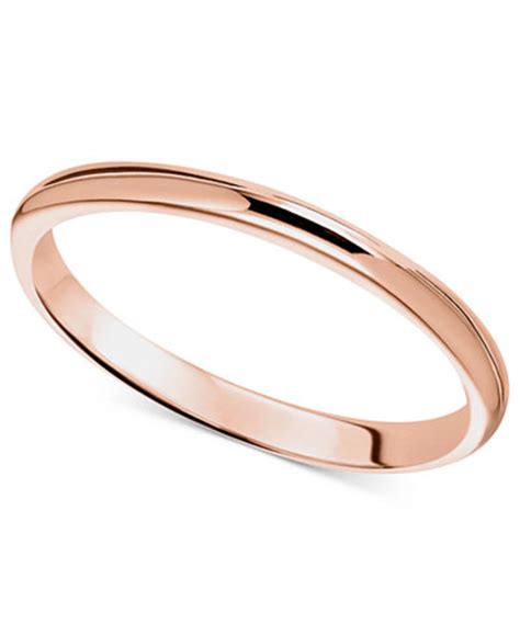 View our stunning collection of women's wedding bands, in styles ranging from antique inspired to unique modern designs. 14k Rose Gold Ring, 2mm Wedding Band - Rings - Jewelry ...