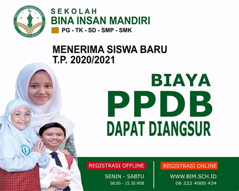 Brosur Ppdb 2020 50x40cm561 Website Resmi Sekolah Bina Insan Mandiri