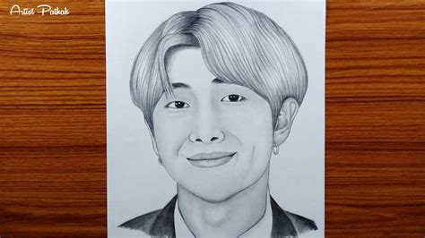 How To Draw Bts Rm Kim Nam Joon Step By Step Pencil Sketch