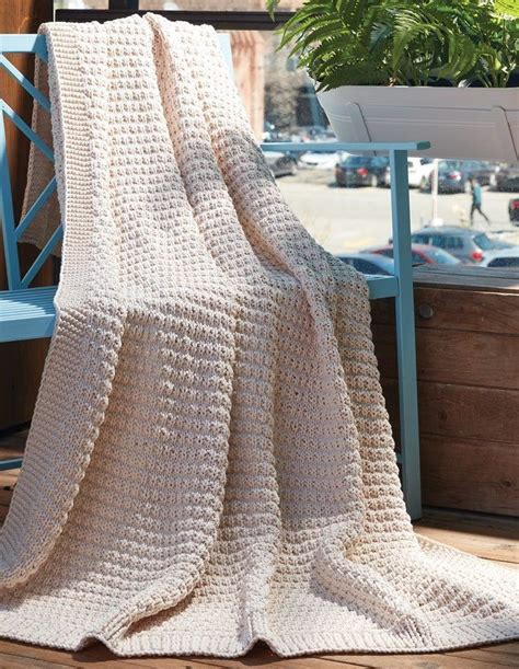 Free Knitting Pattern For Easy Textured Throw Easy Afghan In With An