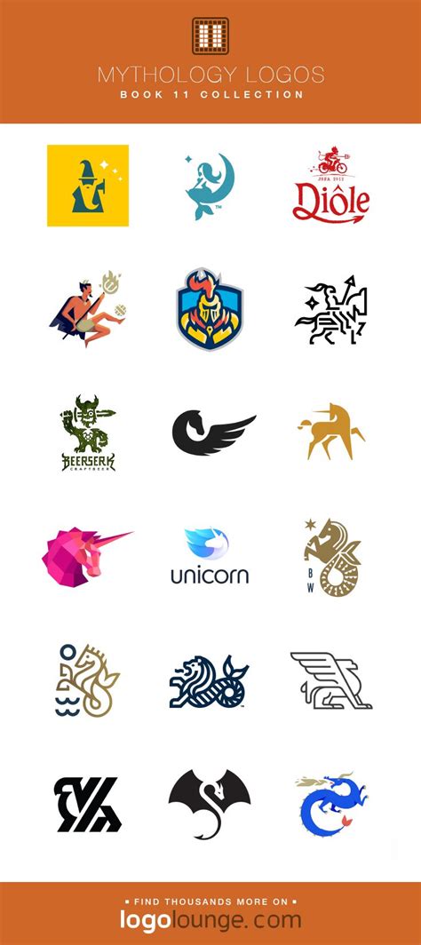 Logolounge Book 11 Collection Mythology Logos Featuring Images Such
