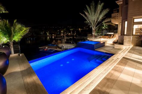 Contemporary Patio With Infinity Pool Hot Tub Hgtv