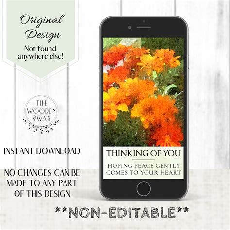 Electronic Thinking Of You Text Sympathy Card Email Etsy