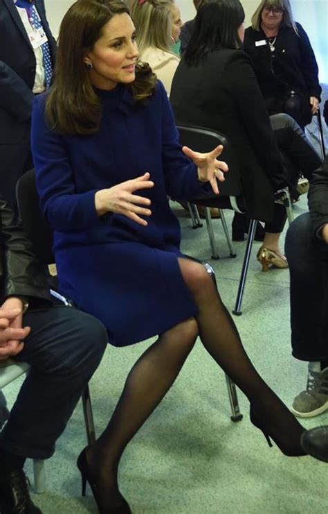 Catherine Duchess Of Cambridge Sitting Legs Crossed Something Rarely