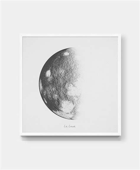 Moon Poster La Luna Art Square Moon Print Vintage Luna Etsy