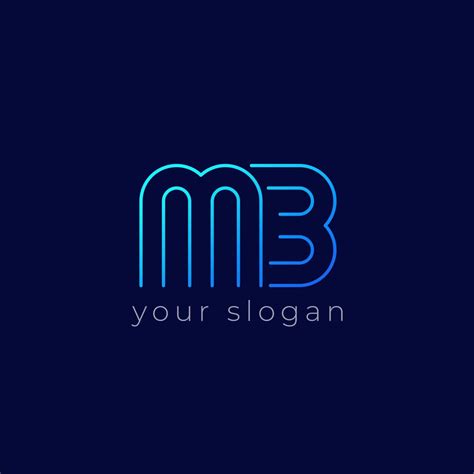 Mb Logo Monogram Line Design 2698042 Vector Art At Vecteezy