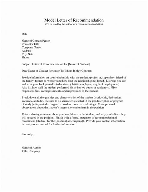 Letter Of Recommendation For Co Worker Template Business Format