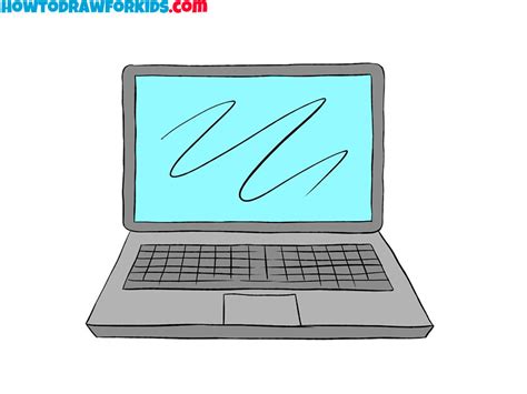 How To Draw A Laptop Easy Drawing Tutorial For Kids