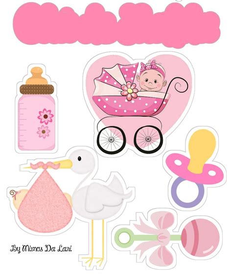 It S A Girl Printable Cake Toppers Oh My Baby Baby Shower Labels