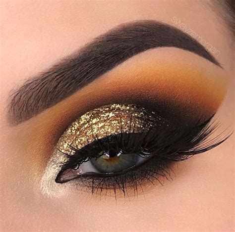 Pin By Brianne Folden On Art Of Makeup Gold Eye Makeup Dramatic Eye