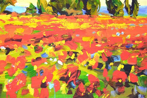 Summer Poppy Field 20 By Iryna Kastsova 2022 Painting Acrylic On