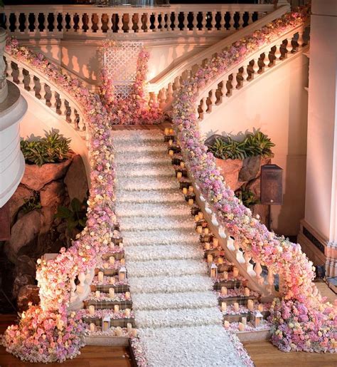 Floral Staircase Wedding Staircase Wedding Decorations Wedding