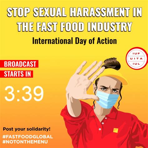 re broadcast fast food day of action against sexual harassment today is the global fast food