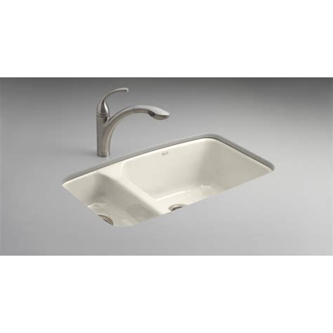 Kohler Lakefield Double Basin Undermount Enameled Cast Iron Kitchen