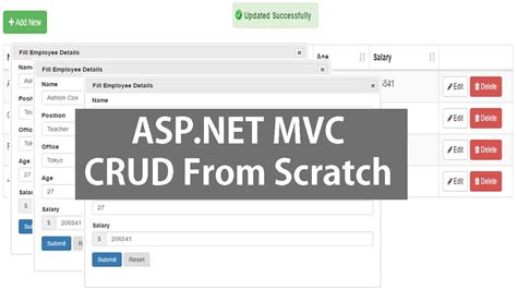 Mvc Crud Operation Example In Asp Net C Without Entity Framework Webframes Org