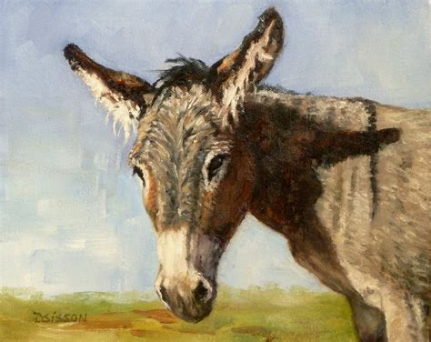Daily Painting Projects Long Eared Jenny Oil Painting Donkey Portrait