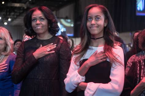 michelle and malia obama crying at farewell speech 2017 popsugar celebrity photo 4