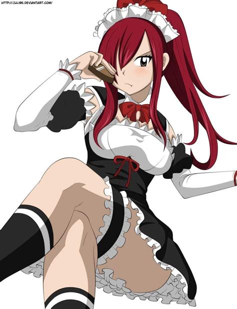 Erza Scarlet From Fairy Tail Maid Outfit Erza Scarlet Fairy Tail Fairy Tail Erza Scarlet