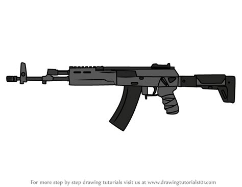 Learn How To Draw Ak 12 Assault Rifle From Rainbow Six Siege Rainbow