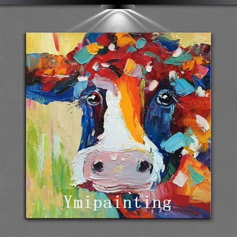 Cow Paintings On Canvas Framed Wall Art Farm Animal Painting Etsy