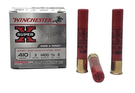 Winchester Super X Ammunition 410 Gauge 3 38 Oz 6 Steel