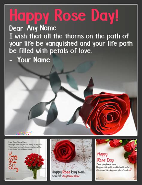 Unique collection of rose day messages, rose day greetings, rose day wishes 2019 to your loved one. Happy Rose Day Wishes With Name and Photo