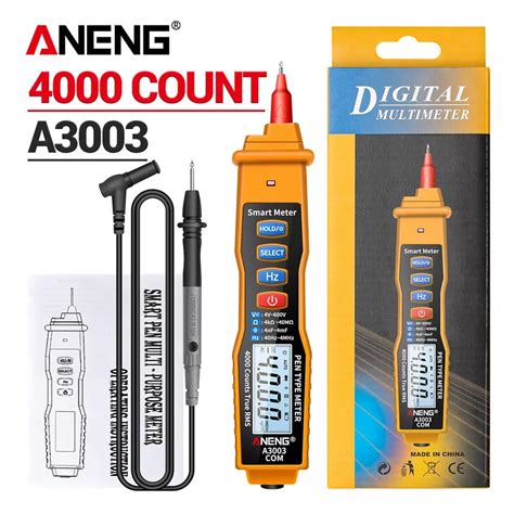Aneng A3003 Digital Multimeter Pen Type Meter 4000 Counts With Non