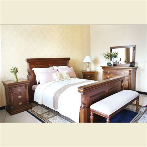 Solid Mahogany Wood Antique Empire Style Bedroom Available In Queen King