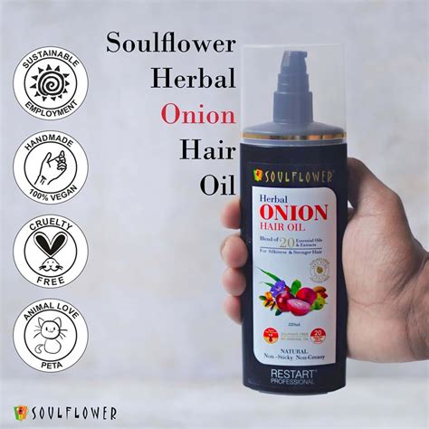Buy Soulflower Herbal Onion Hair Growth And Hair Fall Control Oil 220ml