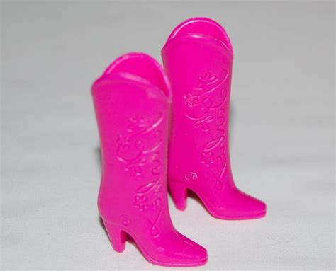 Vintage Barbie1989 Western Fun Barbie Doll Hot Pink Cowboy Boots Ebay