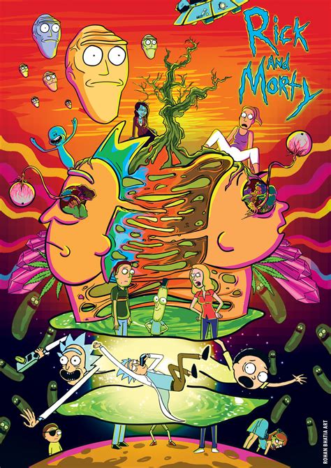 Rick And Morty Trippy Illustration Digital Art Rrickandmorty