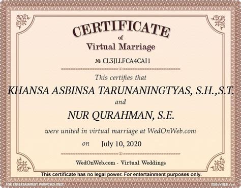 Our marriages are 100% real and legal. Get Married Online! Virtual weddings for fun by WEDonWEB ...
