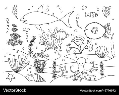 Under Sea Creature Coloring Pages